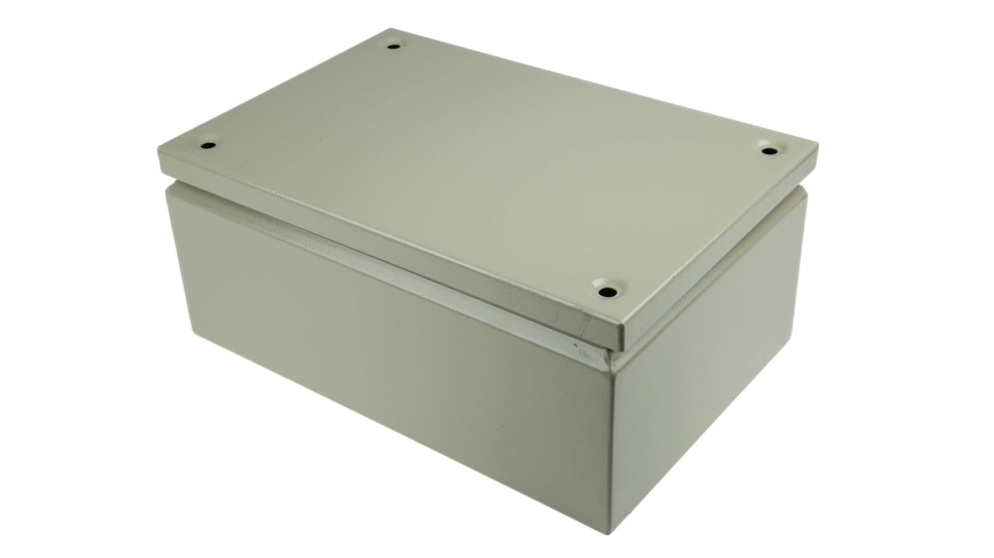 RS PRO Grey Steel Junction Box, IP66, 300 x 200 x 120mm