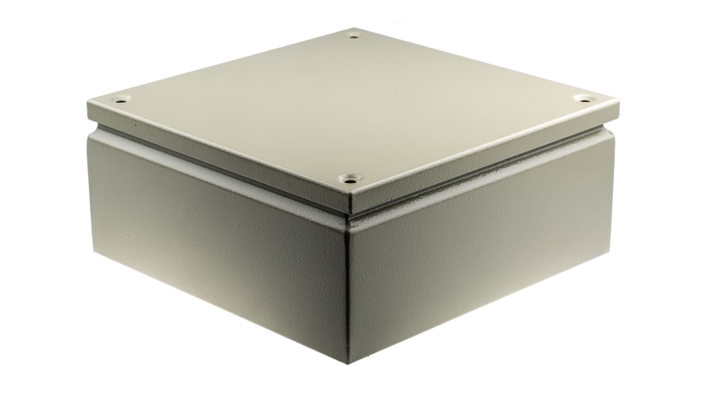 RS PRO Grey Steel Junction Box, IP66, 300 x 300 x 120mm