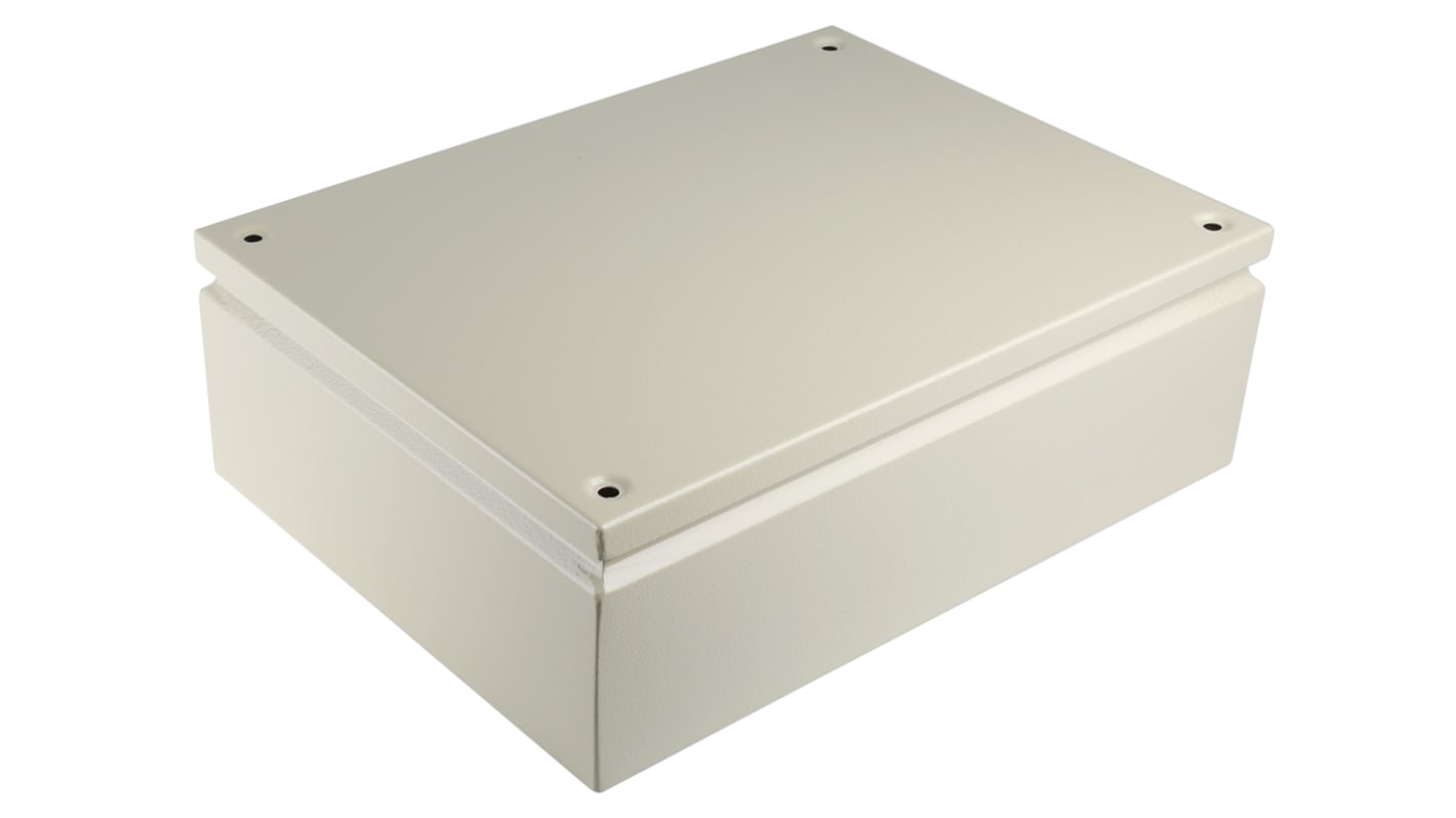 RS PRO Grey Steel Junction Box, IP66, 400 x 300 x 120mm