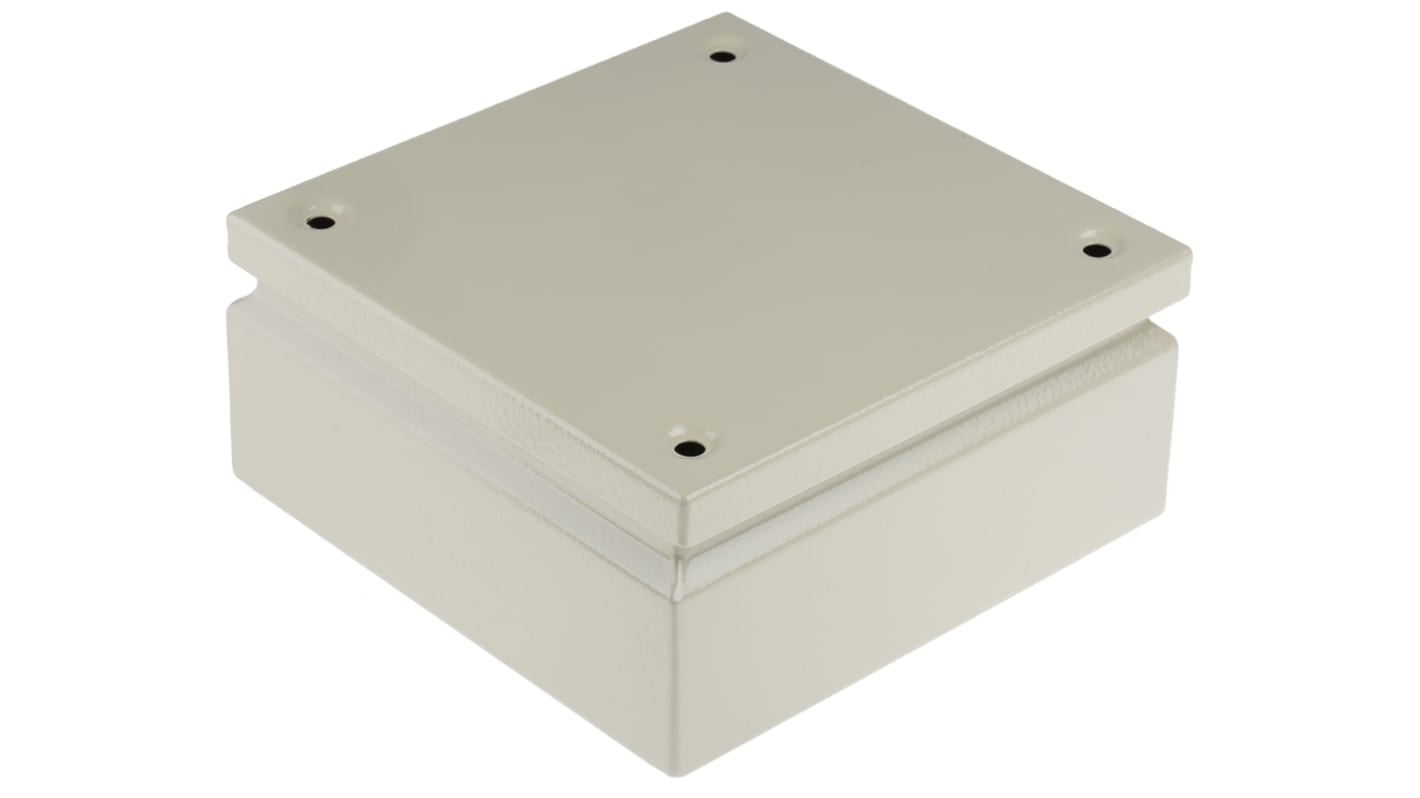 RS PRO Grey Steel Junction Box, IP66, 200 x 200 x 80mm