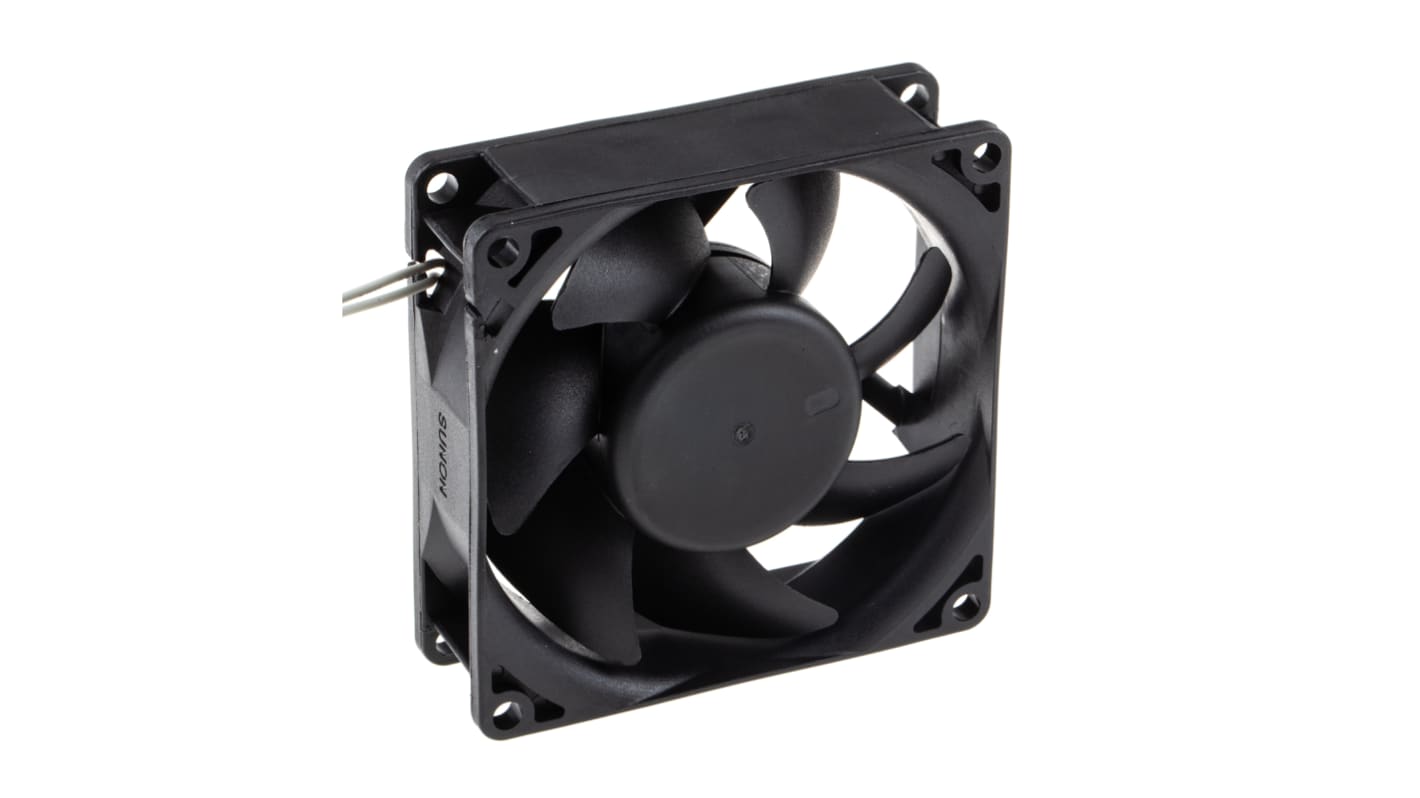 Sunon MA Series Axial Fan, 230 V ac, AC Operation, 69.7m³/h, 4.6W, 225mA Max, 80 x 80 x 25mm