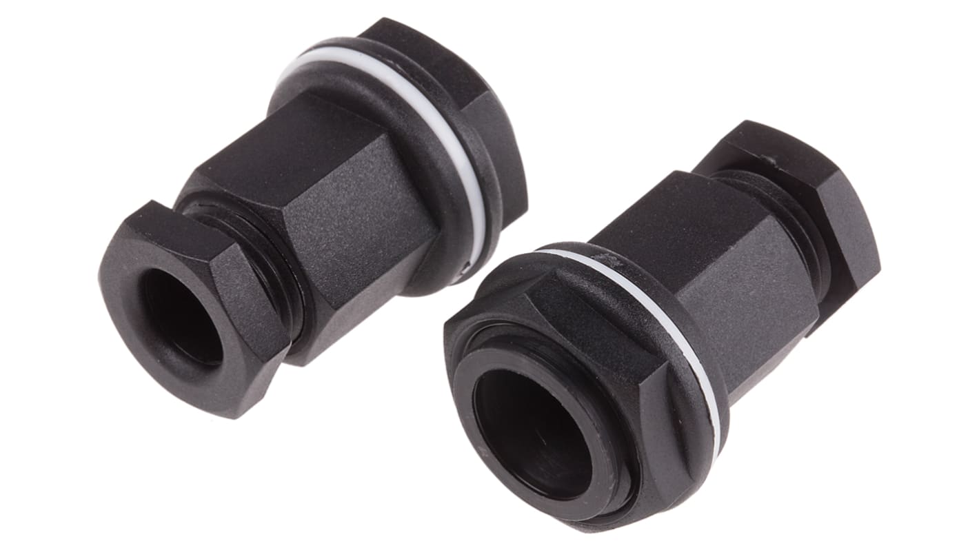 RS PRO Black Plastic Cable Gland, M20 Thread, 4mm Min, 7mm Max, IP55