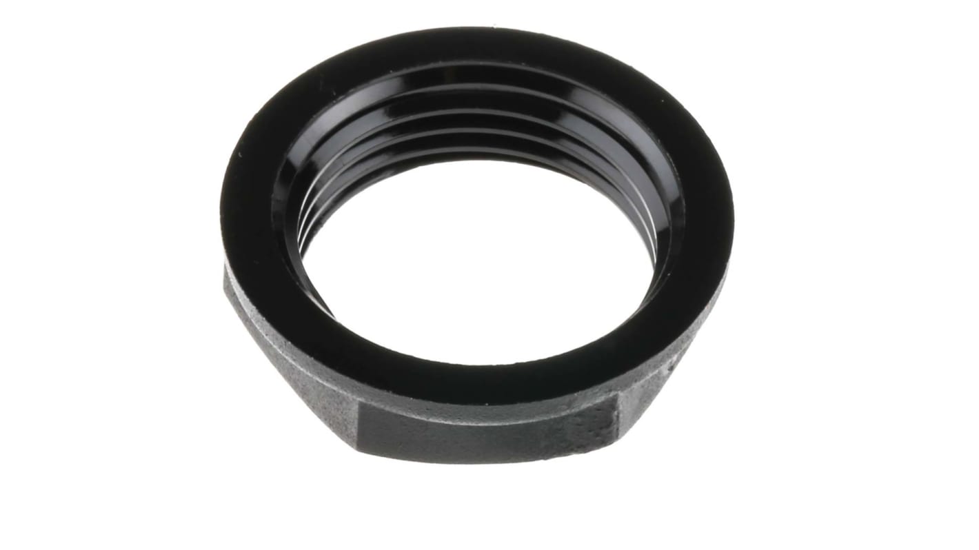 RS PRO Black PA 6 Cable Gland Locknut, M20 Thread