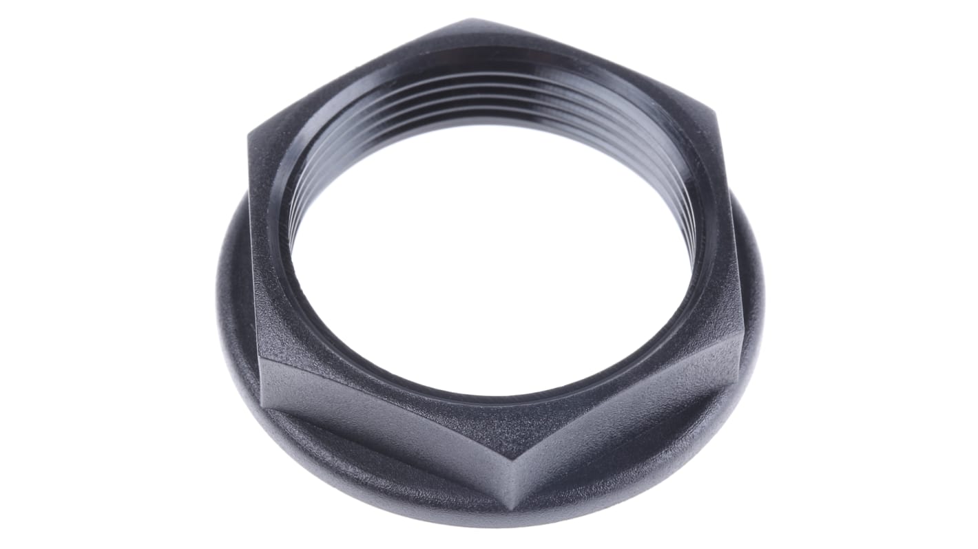 RS PRO Black PA 6 Cable Gland Locknut, M32 Thread