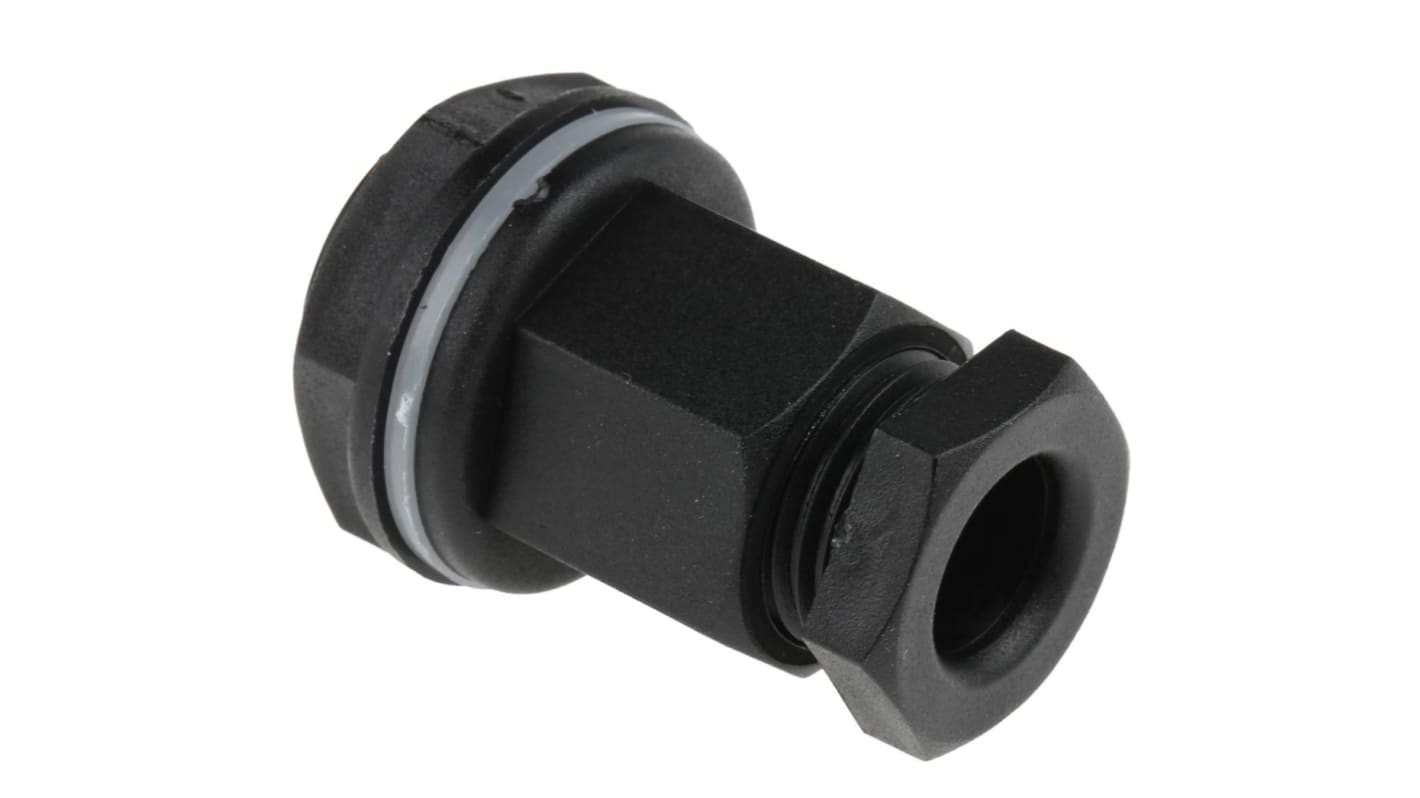 RS PRO Black Plastic Cable Gland, M20 Thread, 7mm Min, 10.5mm Max, IP55