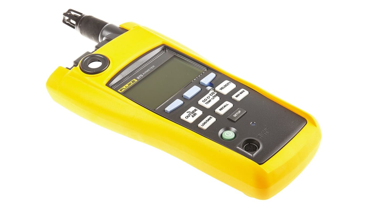Fluke 975 Data Logging Air Quality Monitor, +50°C Max, 90%RH Max, Battery-Powered