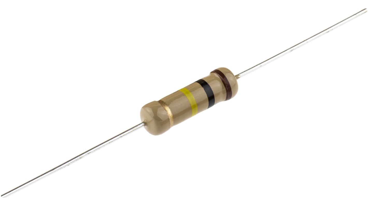 TE Connectivity 碳膜碳膜电阻, 100kΩ, 2W, ±5%容差, -500 → -100ppm/°C, CFR200系列