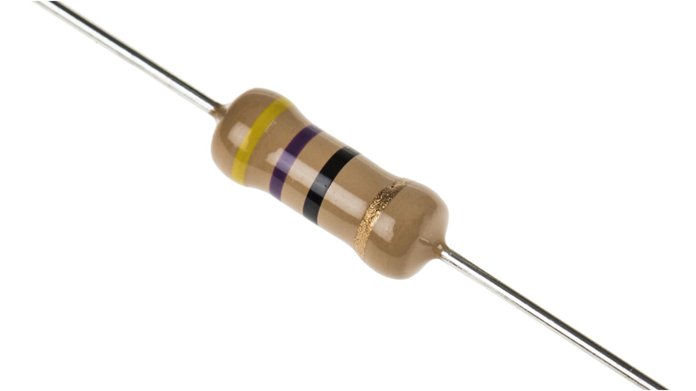 TE Connectivity 47Ω Carbon Film Resistor 1W ±5% CFR100J47R