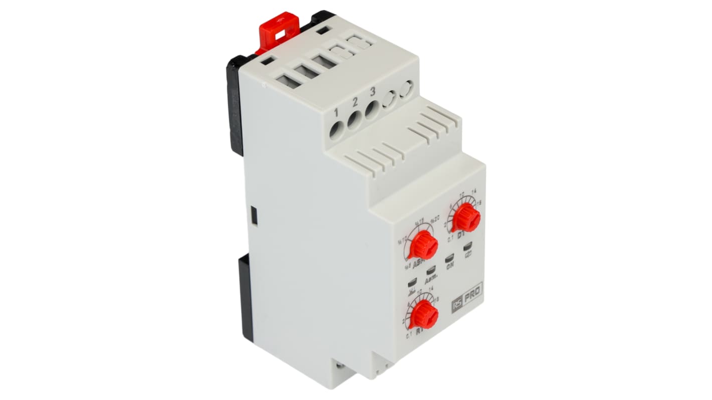 RS PRO Phase Monitoring Relay, Three Phase, 380V ac, DIN Rail