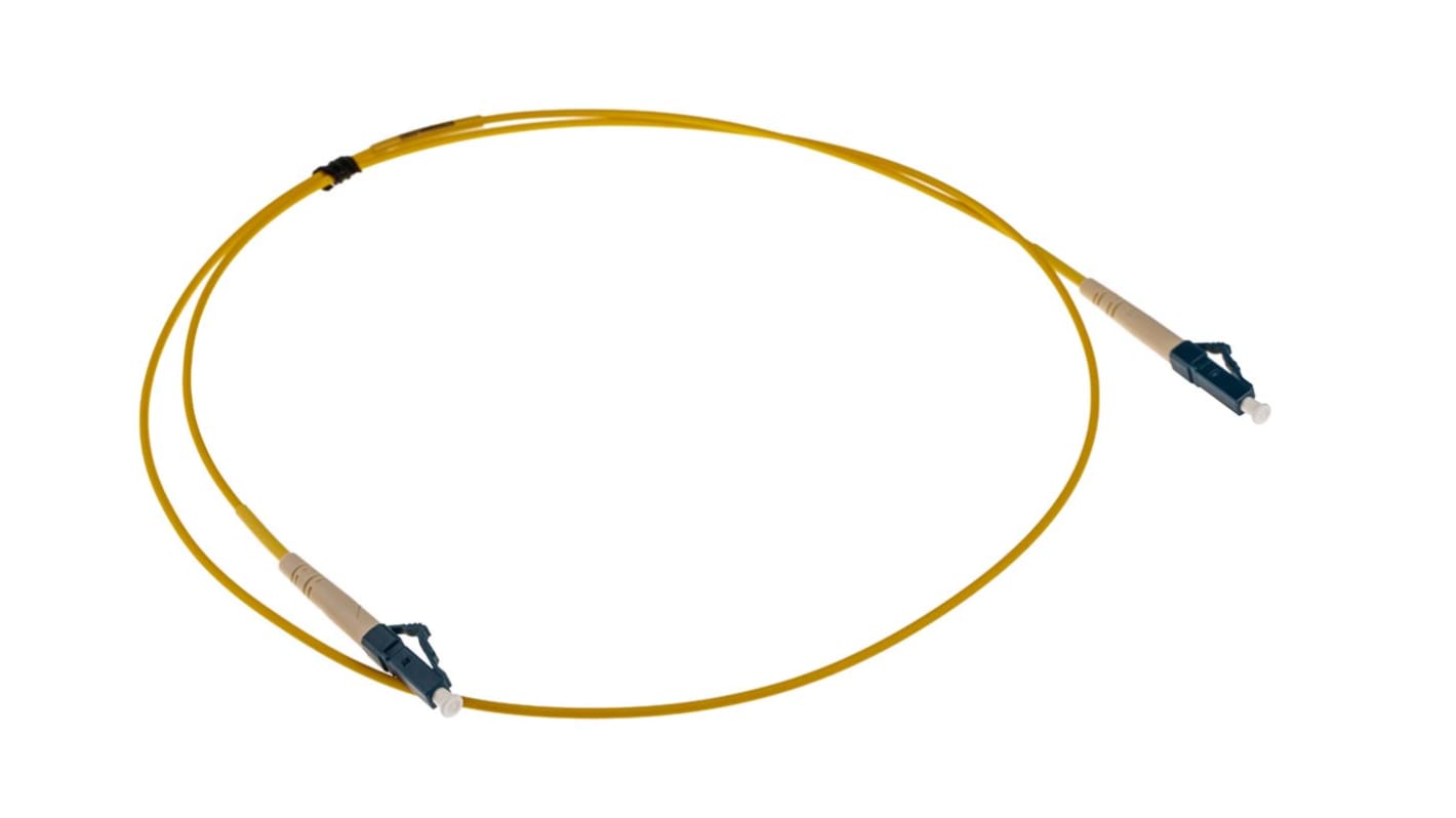 Cable de fibra óptica RS PRO OS1, con A: LC, con B: LC, long. 1m, funda de , funda libre de halógenos y bajo nivel de