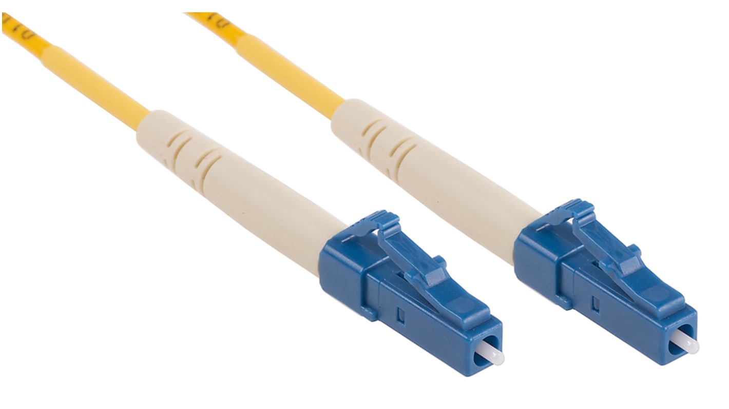RS PRO LC to LC Simplex Single Mode OS1 Fibre Optic Cable, 9/125μm, Yellow, 2m