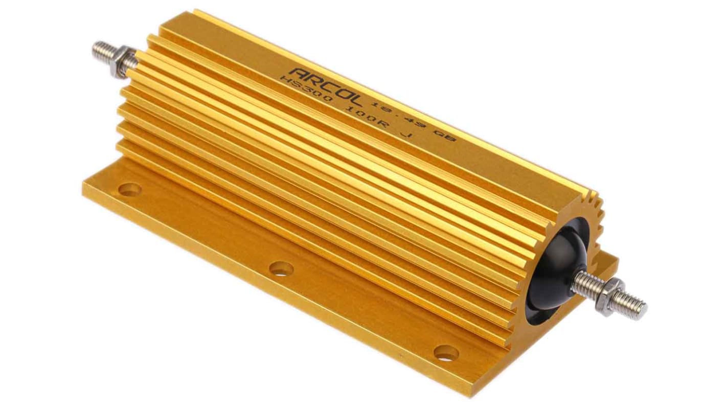 Arcol, 100Ω 300W Wire Wound Chassis Mount Resistor HS300 100R J ±5%