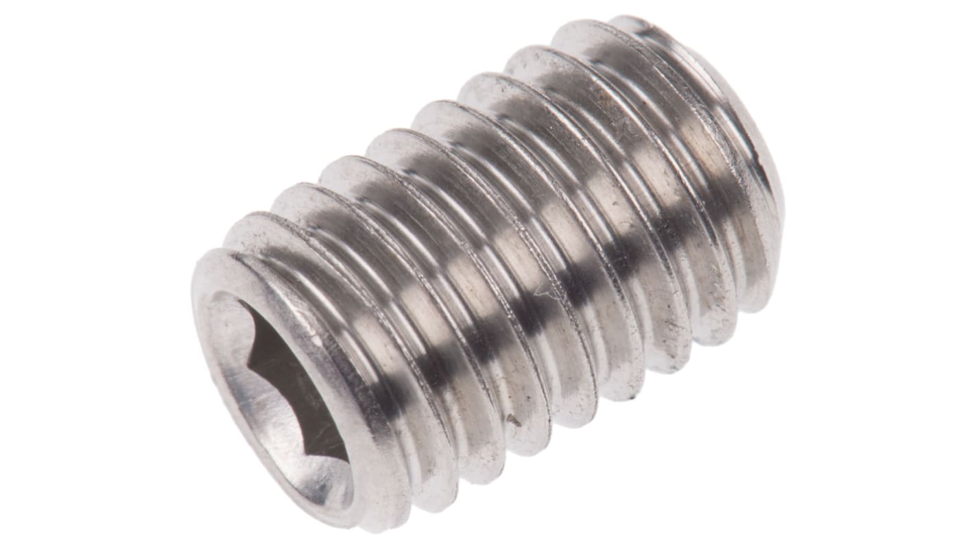 Tornillo prisionero Plano Acero Inoxidable Juego de vasos hexagonales M8 x 12mm Tornillo prisionero