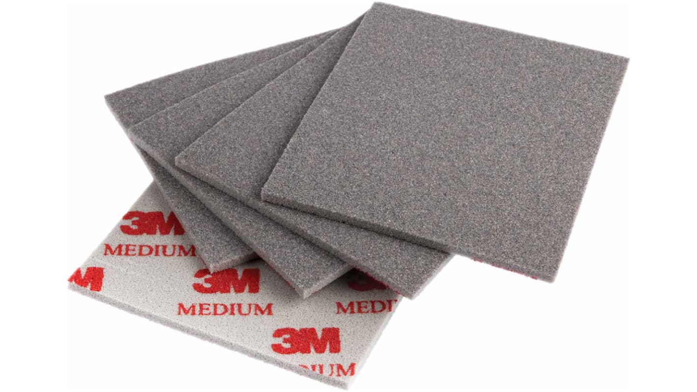 Almohadilla de lijado 3M de Óxido de Aluminio, grano Medio, de 140mm x 115mm