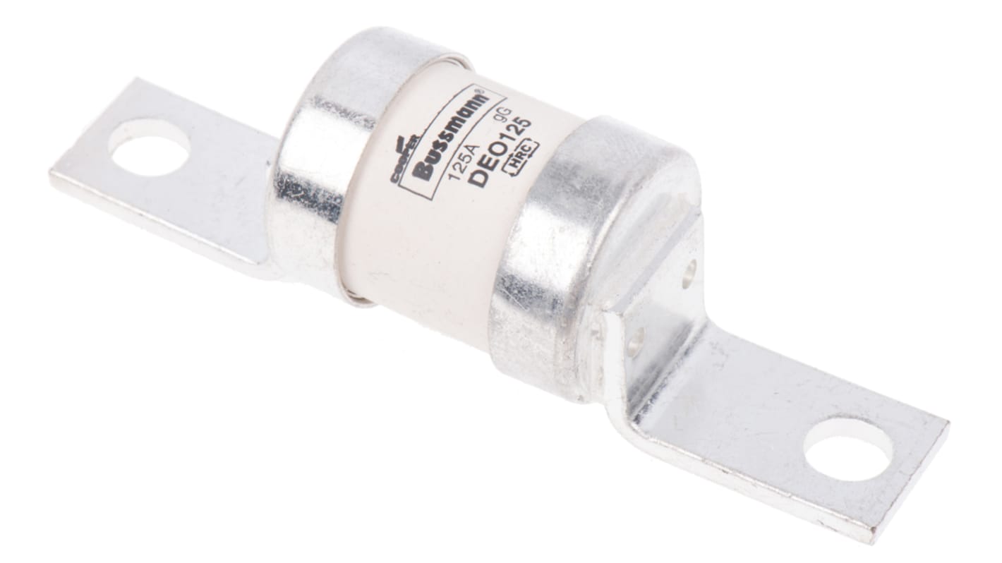 Fusibile a standard britannico, Eaton, 125A, fusibile A4, standard BS 88, IEC 269, fori di fissaggio da 94mm, cat. gG