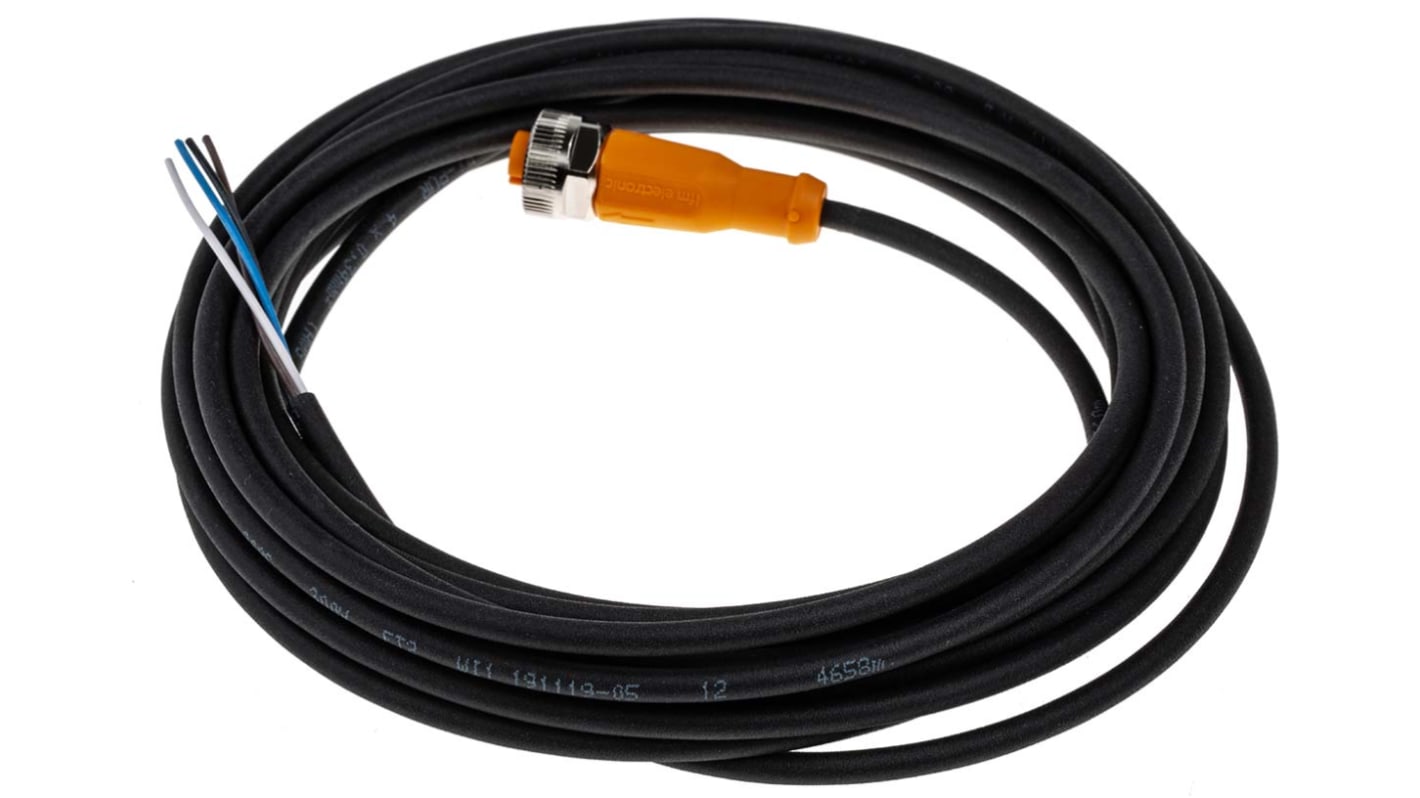 ifm electronic Female 4 way M12 to Unterminated Sensor Actuator Cable, 5m