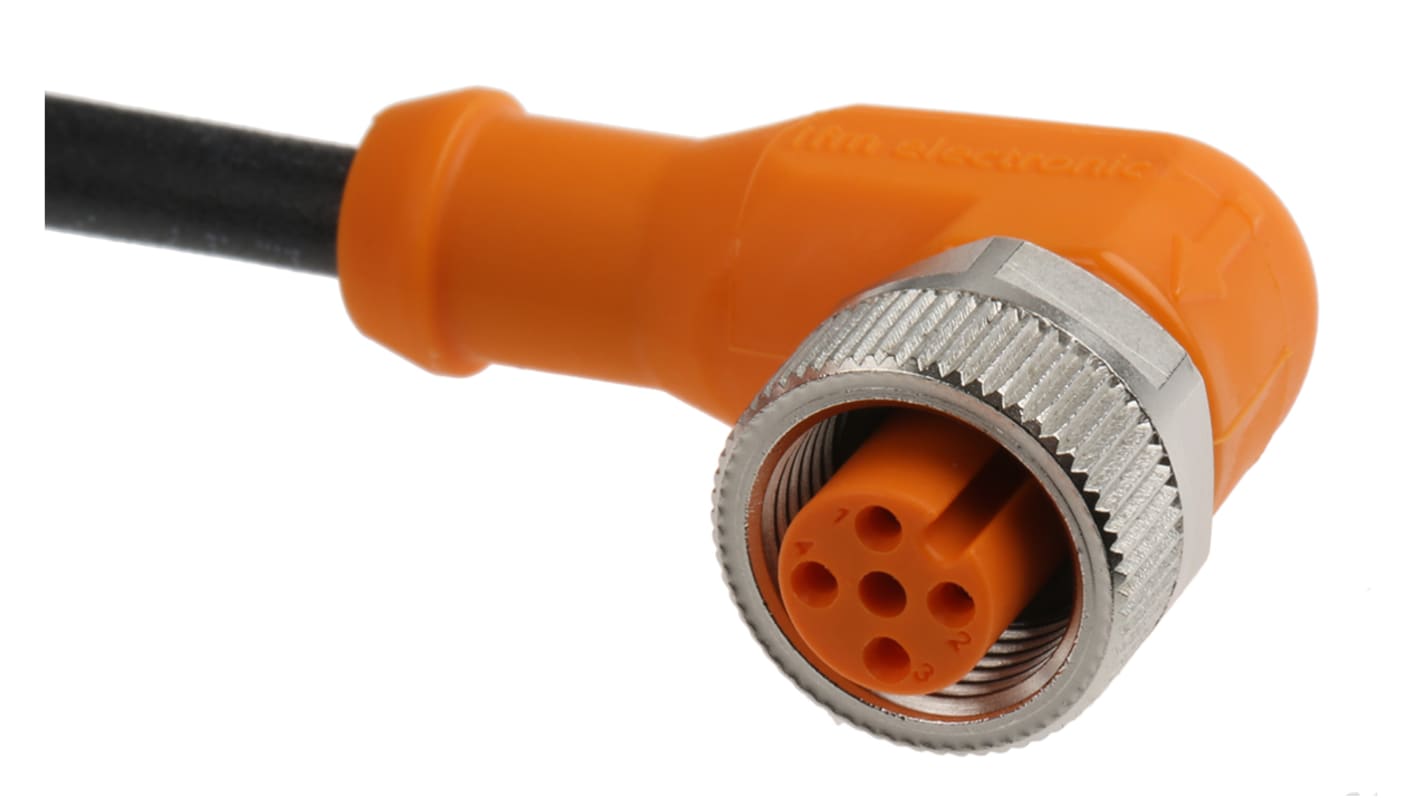 ifm electronic Female 4 way M12 to Unterminated Sensor Actuator Cable, 5m
