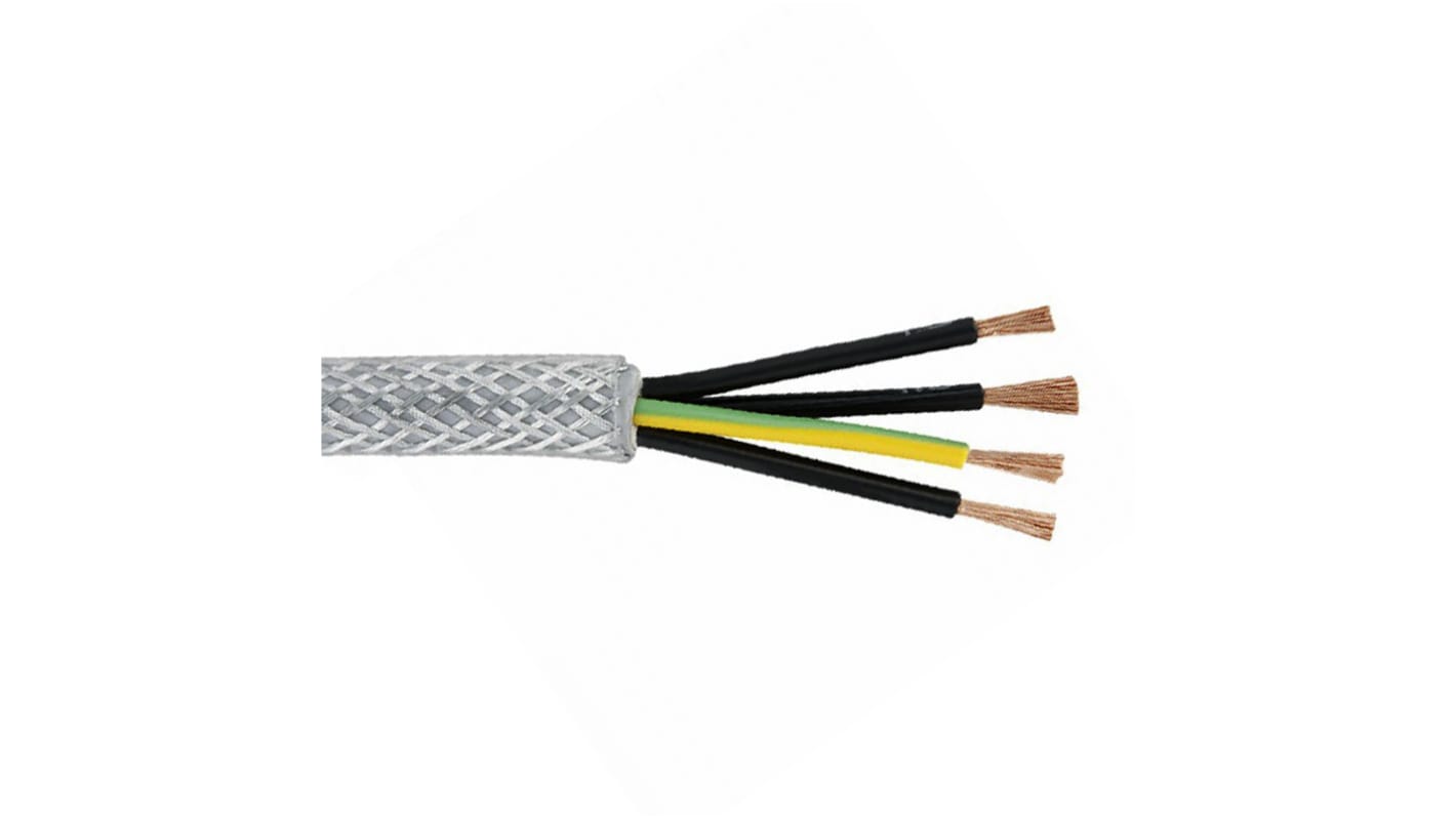 Lapp ÖLFLEX CLASSIC 110 SY SY Steuerkabel, 4-adrig x 0,75 mm Transparent / 12 A, 50m, 18 AWG, Stahlgeflecht,