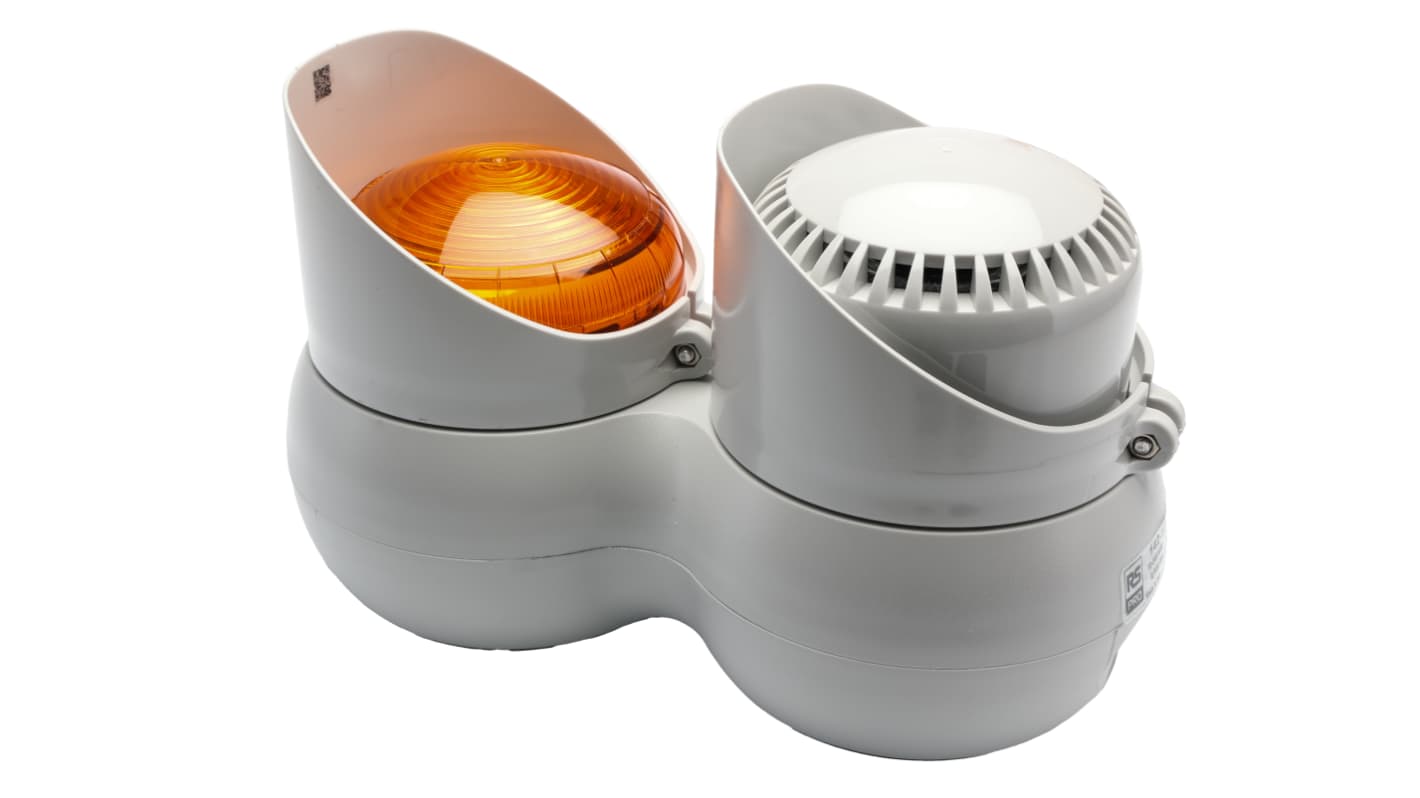 Segnalatore acustico e luminoso RS PRO, Ambra, 24 Vca/Vcc, 105dB a 1 m, IP66