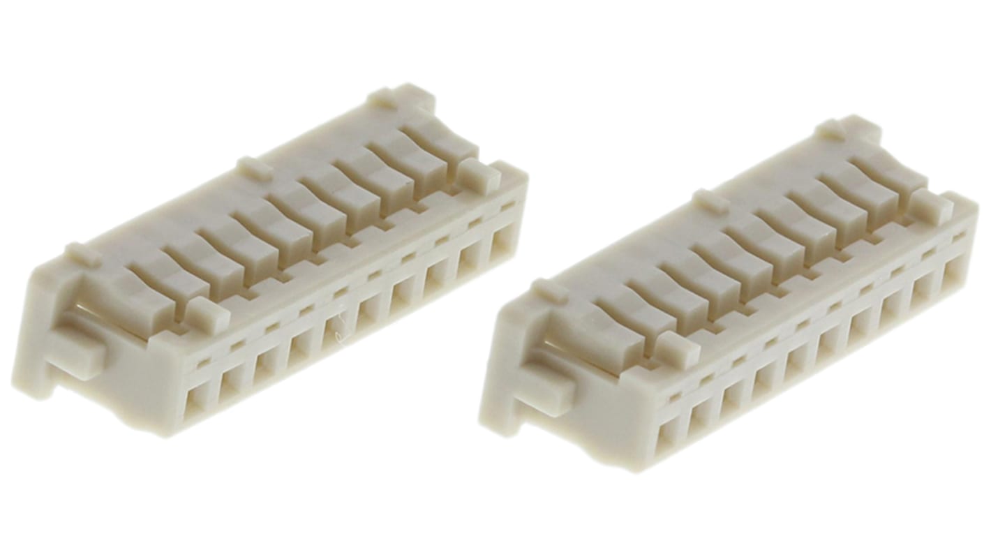 Hirose, DF13 Male Connector Housing, 1.25mm Pitch, 10 Way, 1 Row