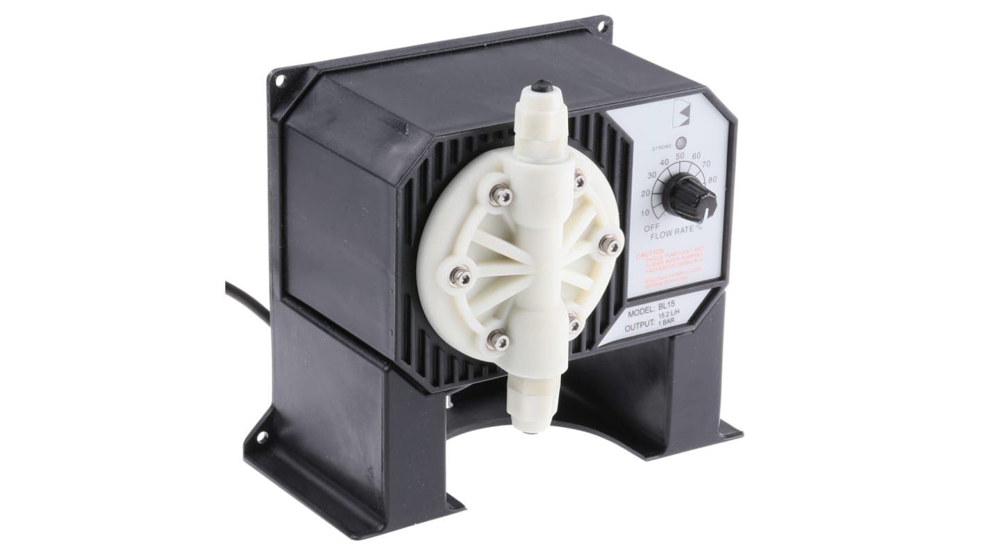 Hanna Instruments Diaphragm Electric Operated Positive Displacement Pump, 15.2L/h, 14.5 psi, 220 V, 240 V