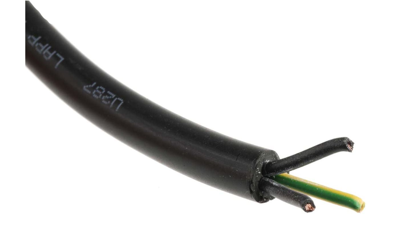 Lapp ÖLFLEX CLASSIC 110 Control Cable, 3 Cores, 0.75 mm², YY, Unscreened, 50m, Black PVC Sheath, 18 AWG