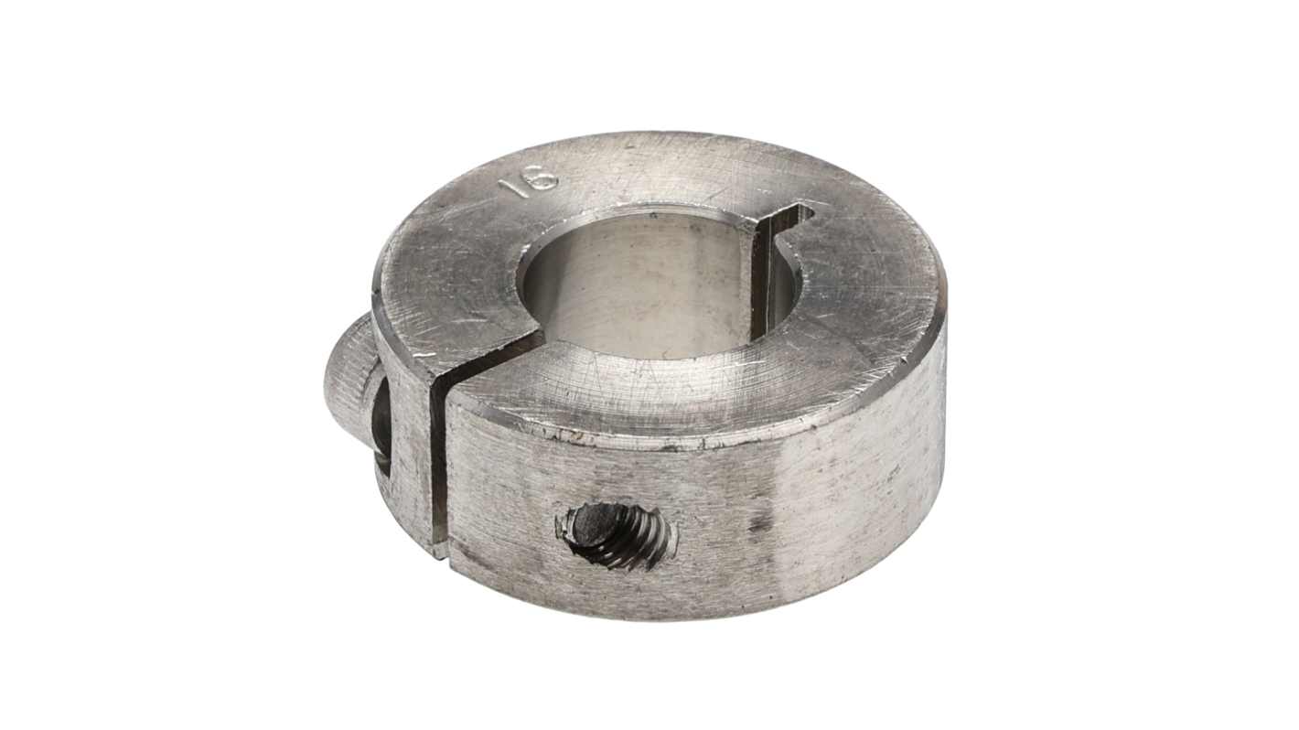 Pierścień osadczy, mocowanie: Śruba zaciskowa, śred. wału: 16mm, Stal nierdzewna 304