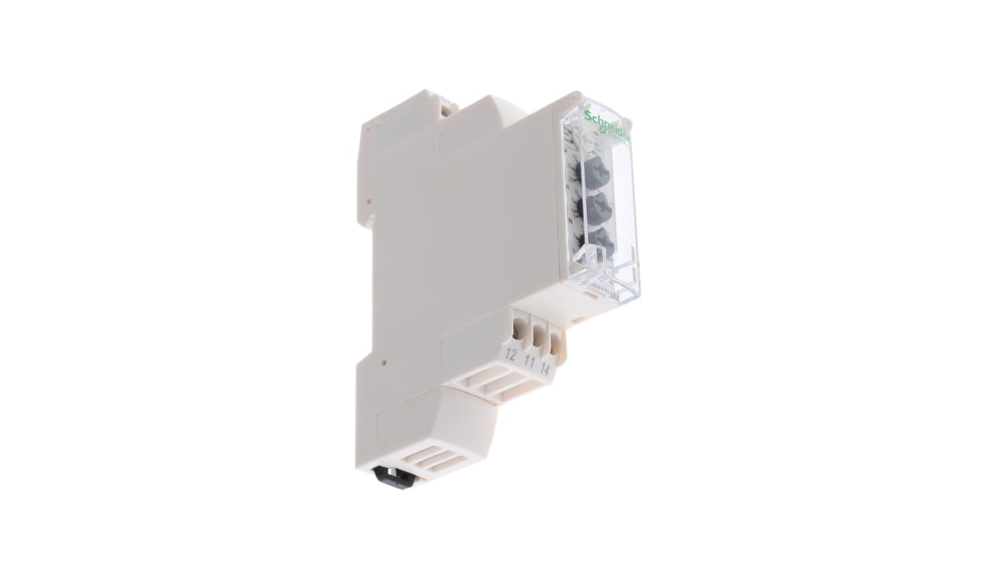 Schneider Electric Voltage Monitoring Relay, 1 Phase, SPDT, 20 → 80V ac/dc, DIN Rail