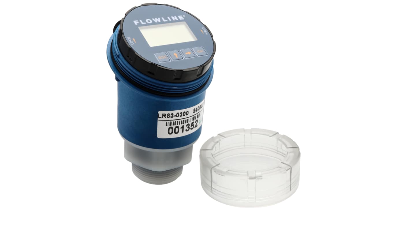 Flowline LR83 Series Radar Level Sensor, 4-20mA, HART Output, Flange Mount, Polybutylene Terephthalate Body