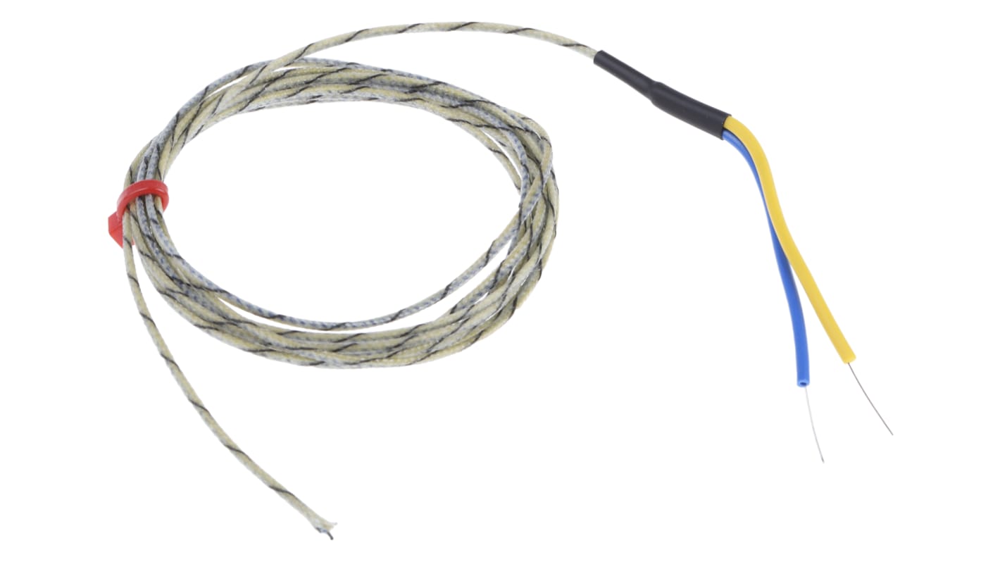 Termopar tipo J RS PRO, diám. sonda 1/0.3mm x 2m, temp. máx +400°C, cable de 2m