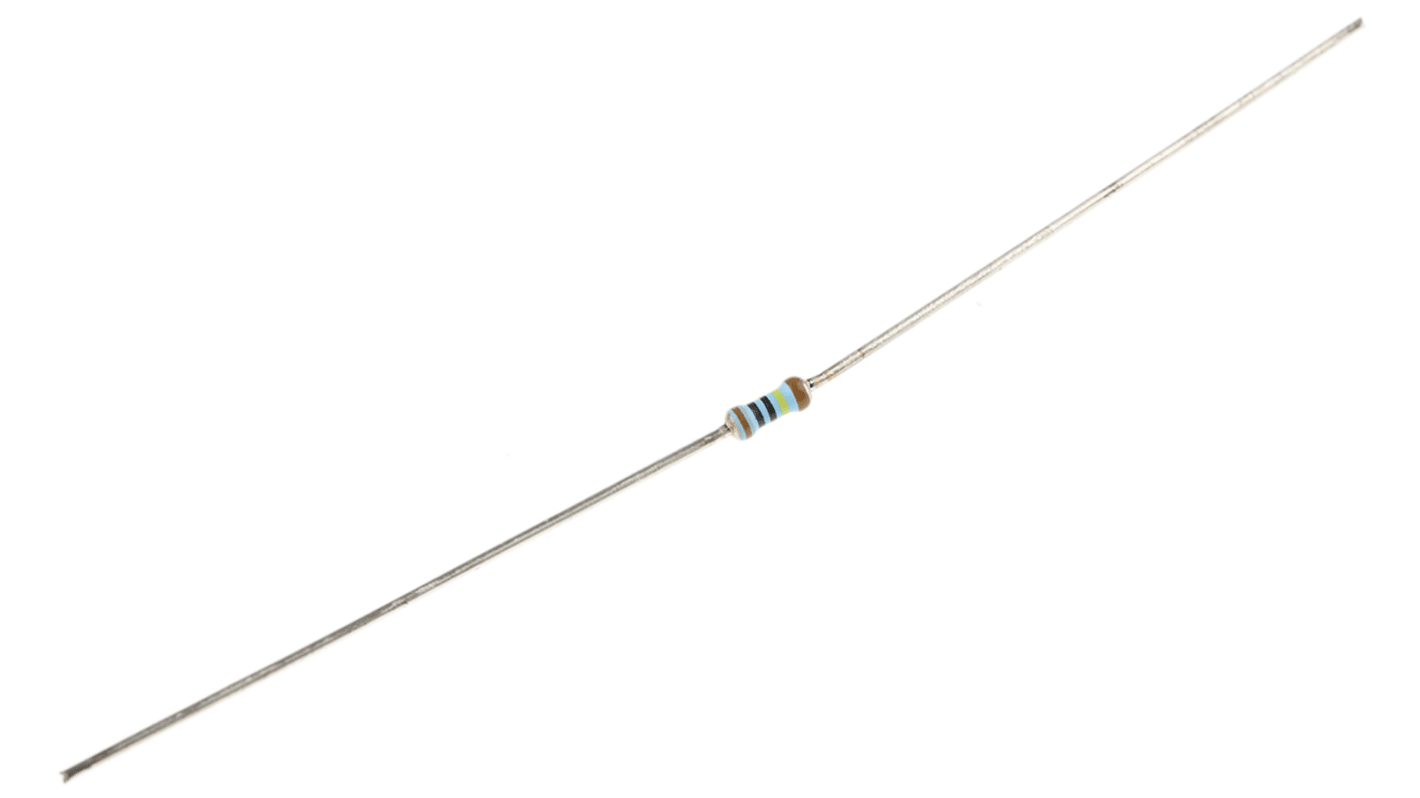 Vishay 薄膜电阻, 1MΩ, 0.4W, ±1%容差, ±50ppm/°C, MBA0204系列