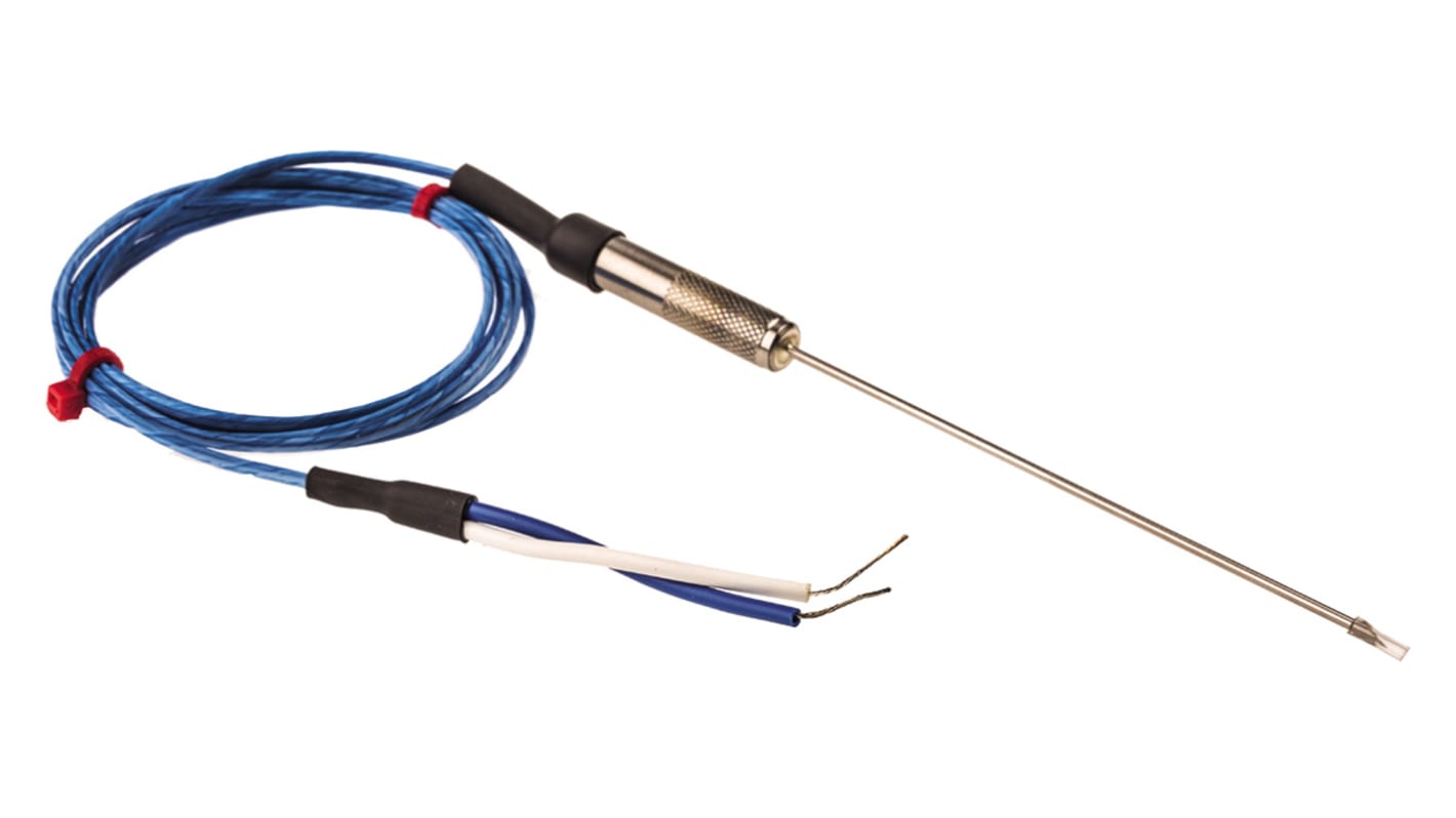 RS PRO Type T Hypodermic Thermocouple 100mm Length, 1.6mm Diameter → +250°C
