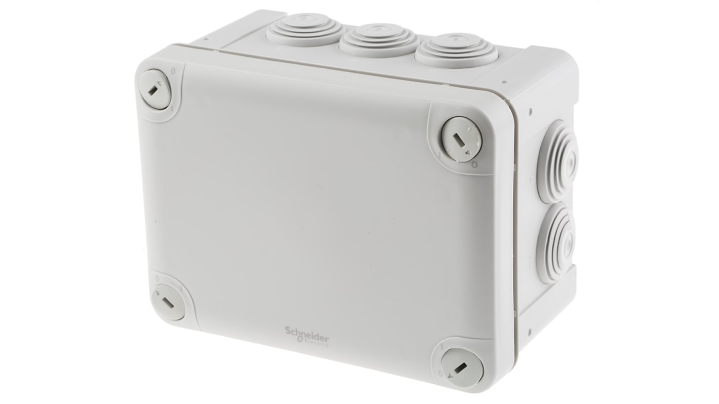Schneider Electric Mureva Series Grey Polypropylene Junction Box, IP55, 105 x 80 x 150mm