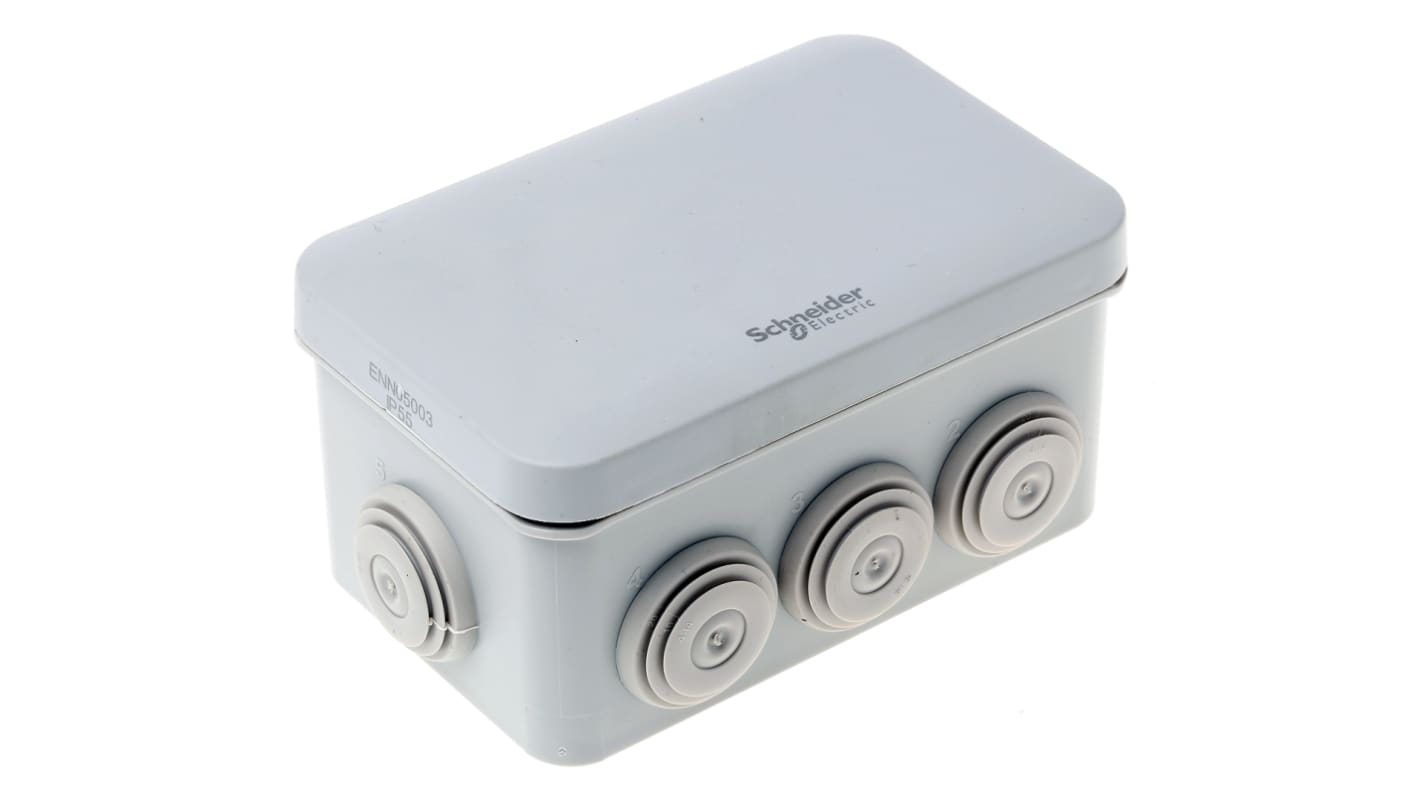 Schneider Electric Mureva Series Grey ABS Junction Box, IP55, 65 x 55 x 105mm