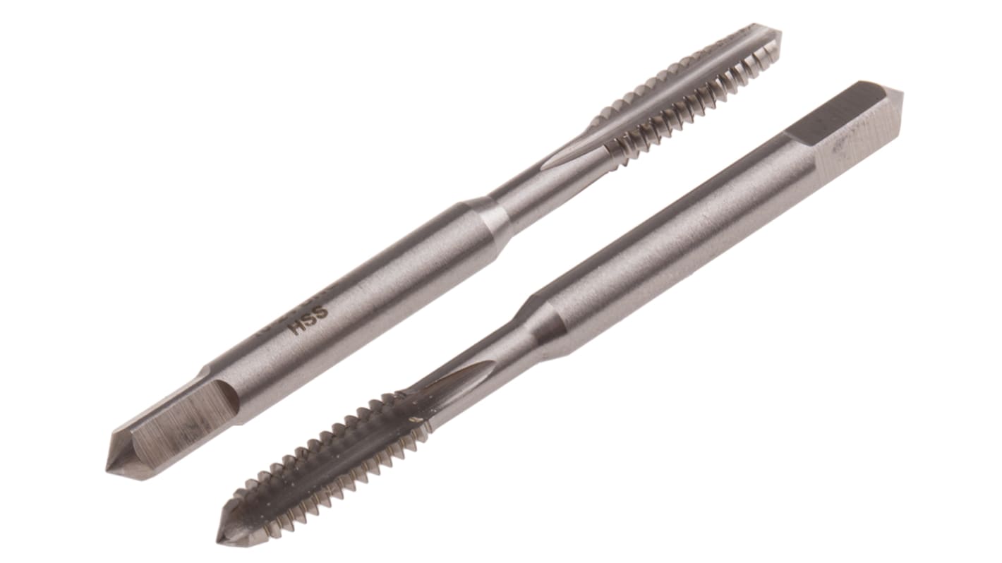 RS PRO ISO HSS Hand Gewindebohrersatz, Rechtsgewinde, 2-teilig Nr. 10 UNC