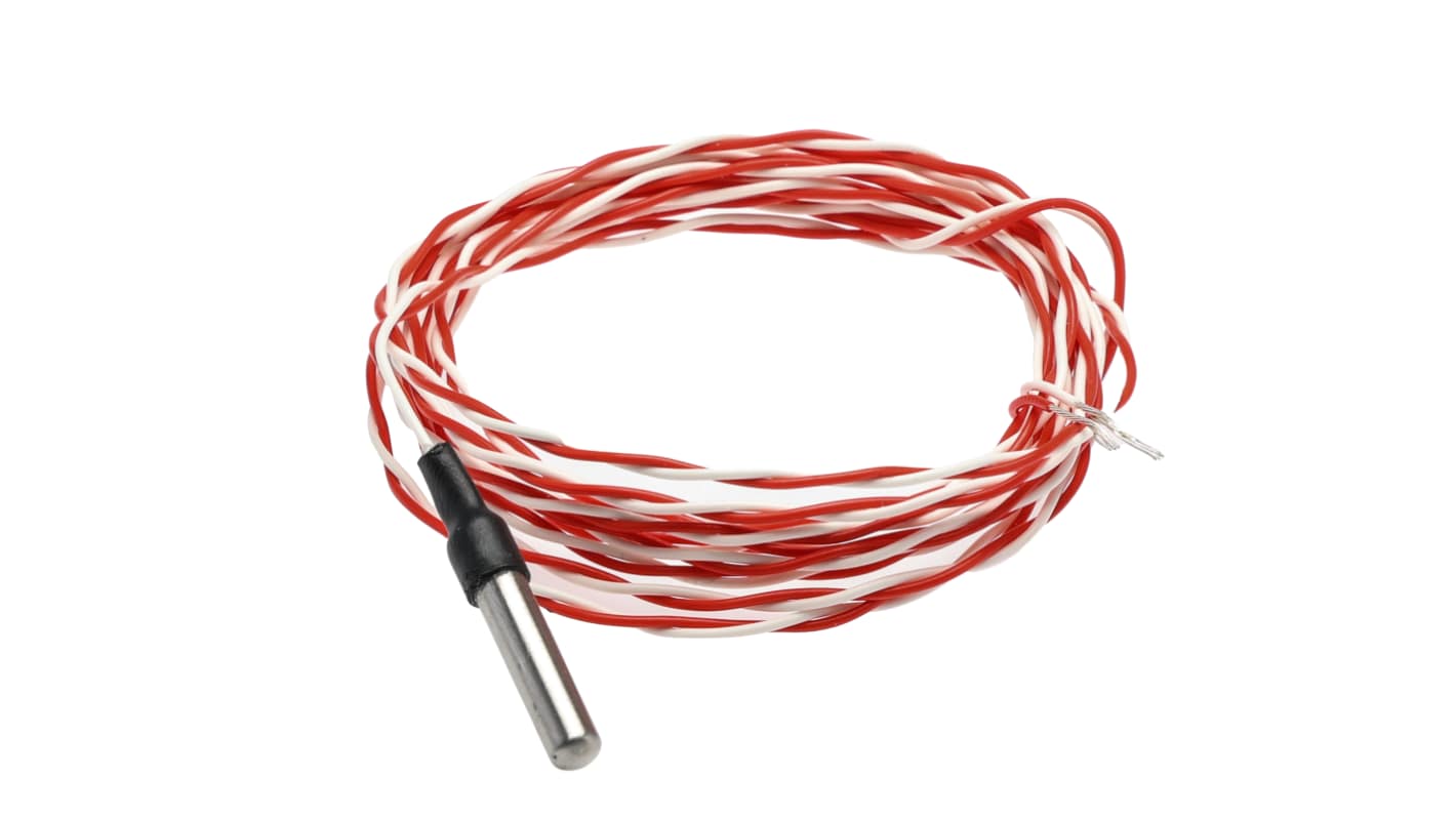 RS PRO Stainless Steel NTC Thermistor, -50°C Min, +150°C Max, 4.5mm Probe