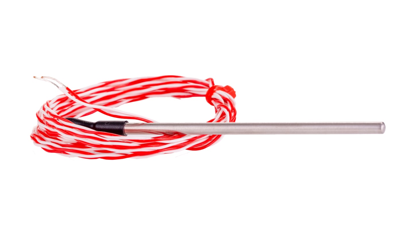 RS PRO Stainless Steel NTC Thermistor, -50°C Min, +150°C Max, 4mm Probe