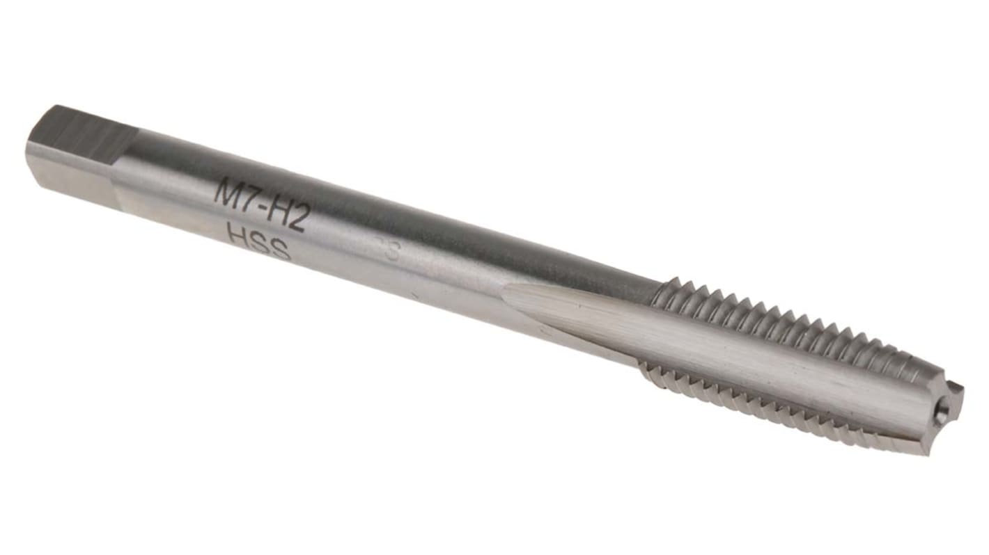 RS PRO Threading Tap, M7 Thread, 1mm Pitch, Metric Standard, Hand Tap