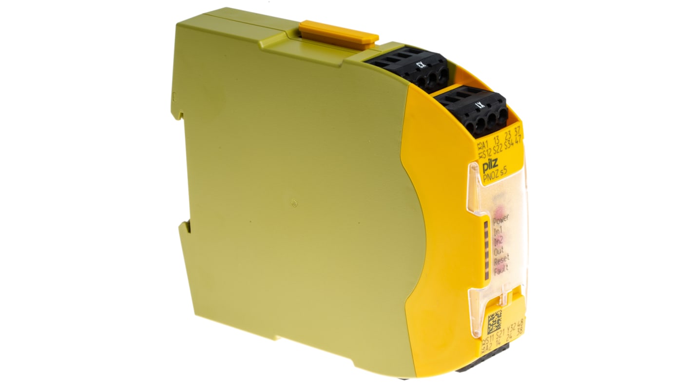 Pilz PNOZsigma PNOZ s5 Emergency Stop Safety Relay, 24V dc, Dual-Channel, 2 Safety Contacts