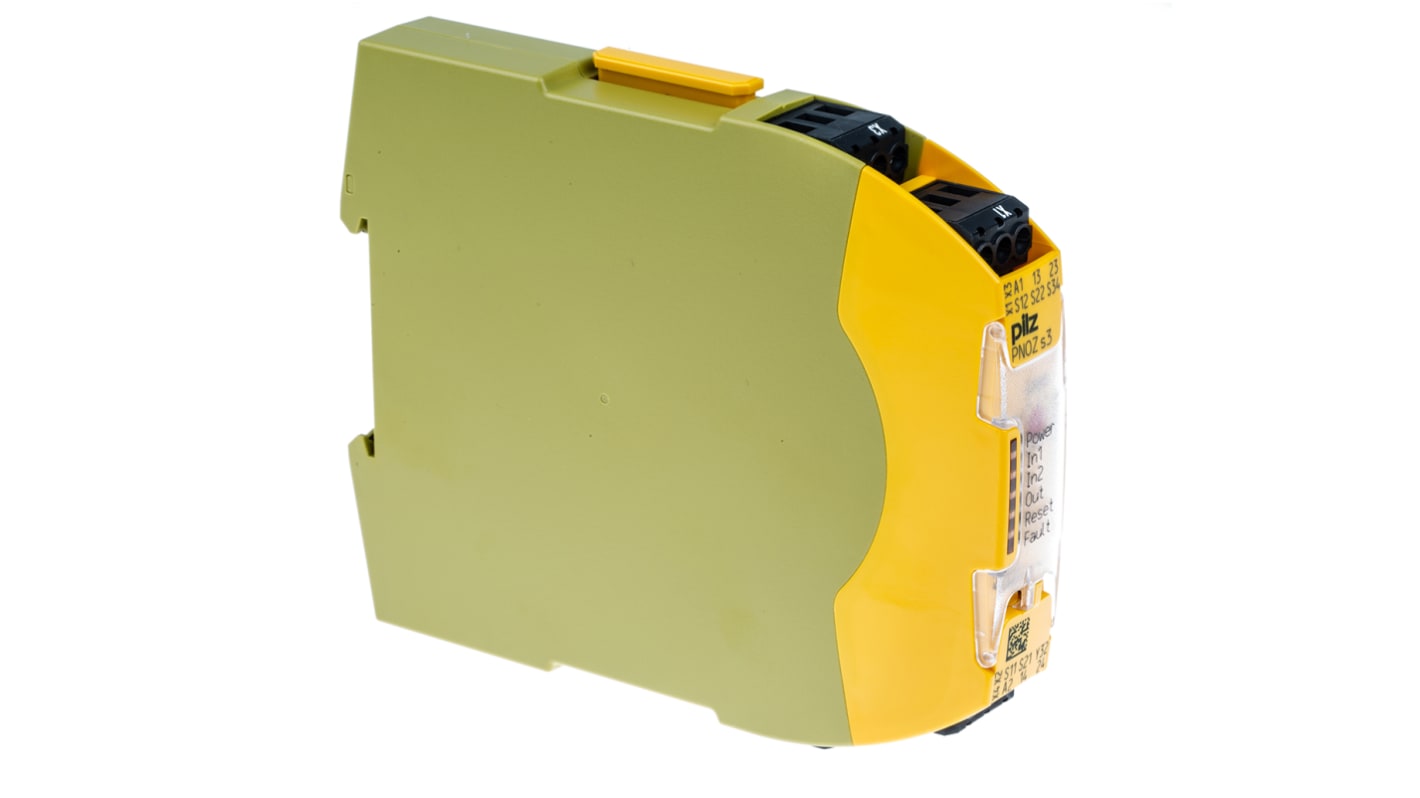 Pilz セーフティリレー, 24V dc, 安全接点:2, 緊急停止, 750103 Pilz セーフティリレー, 24V dc, 安全接点:2, 緊急停止, 750103