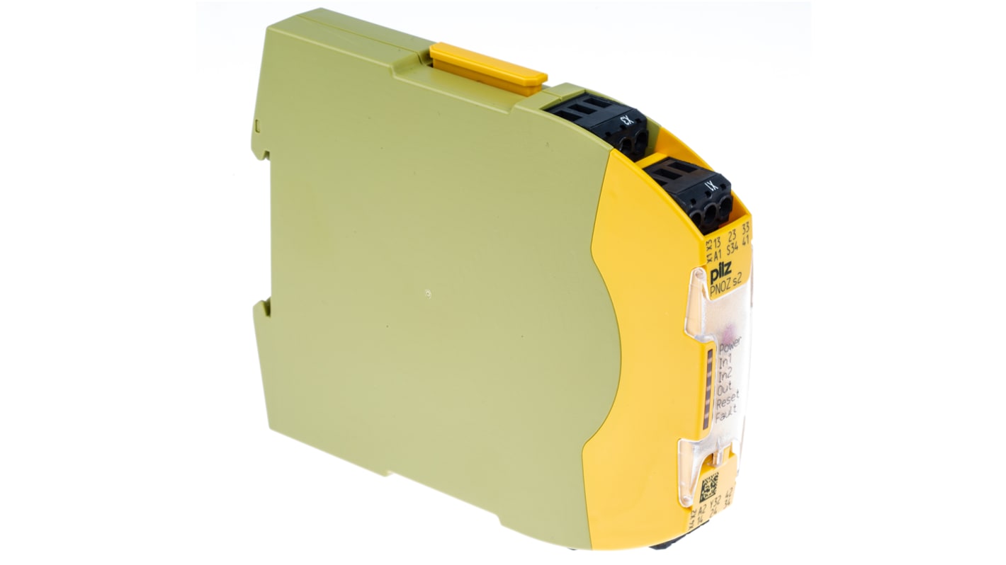 Pilz セーフティリレー, 24V dc, 安全接点:3, 緊急停止, 750102 Pilz セーフティリレー, 24V dc, 安全接点:3, 緊急停止, 750102