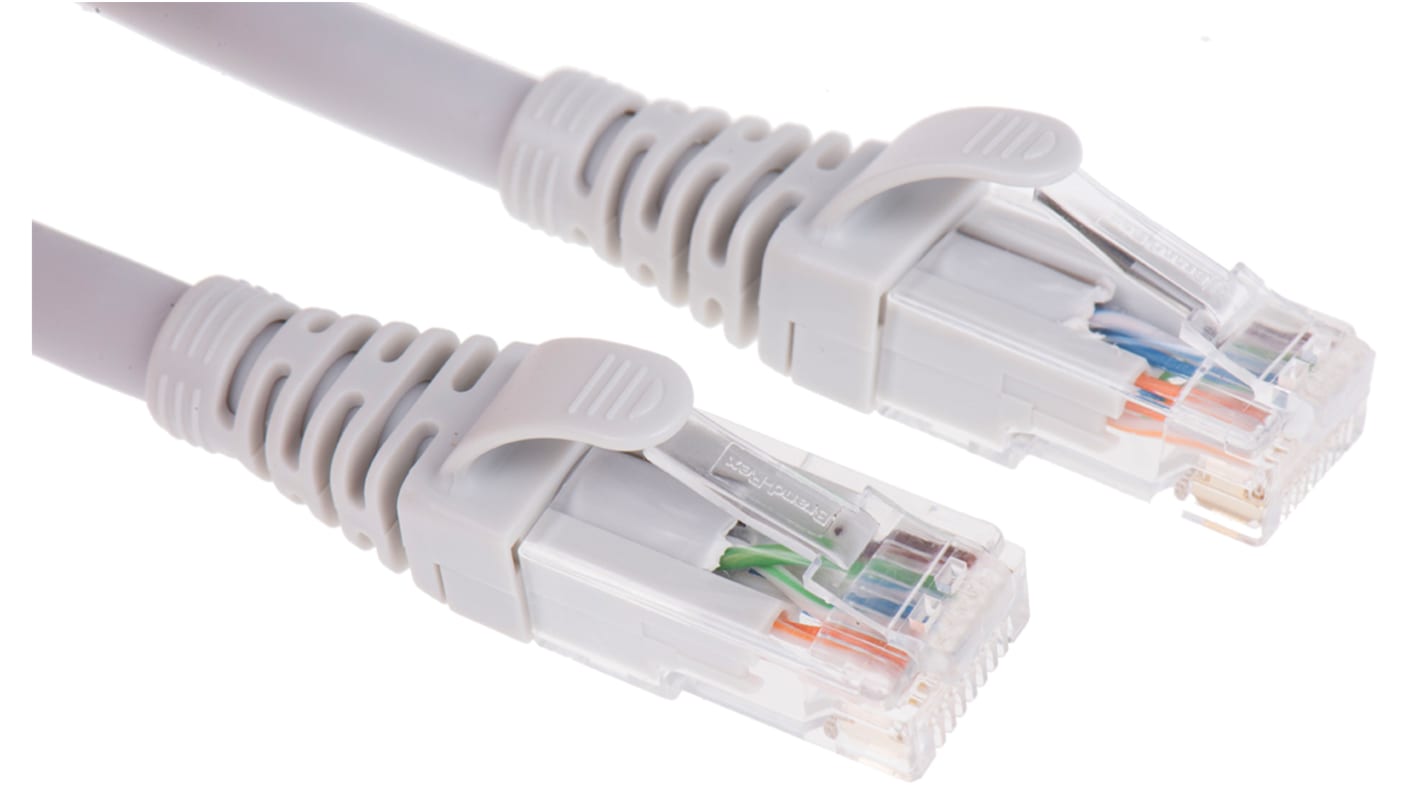 Brand-Rex, 1m Cat6, Grey RJ45 to Male RJ45 Male, U/UTPUnshielded, Terminated LSZH Sheath