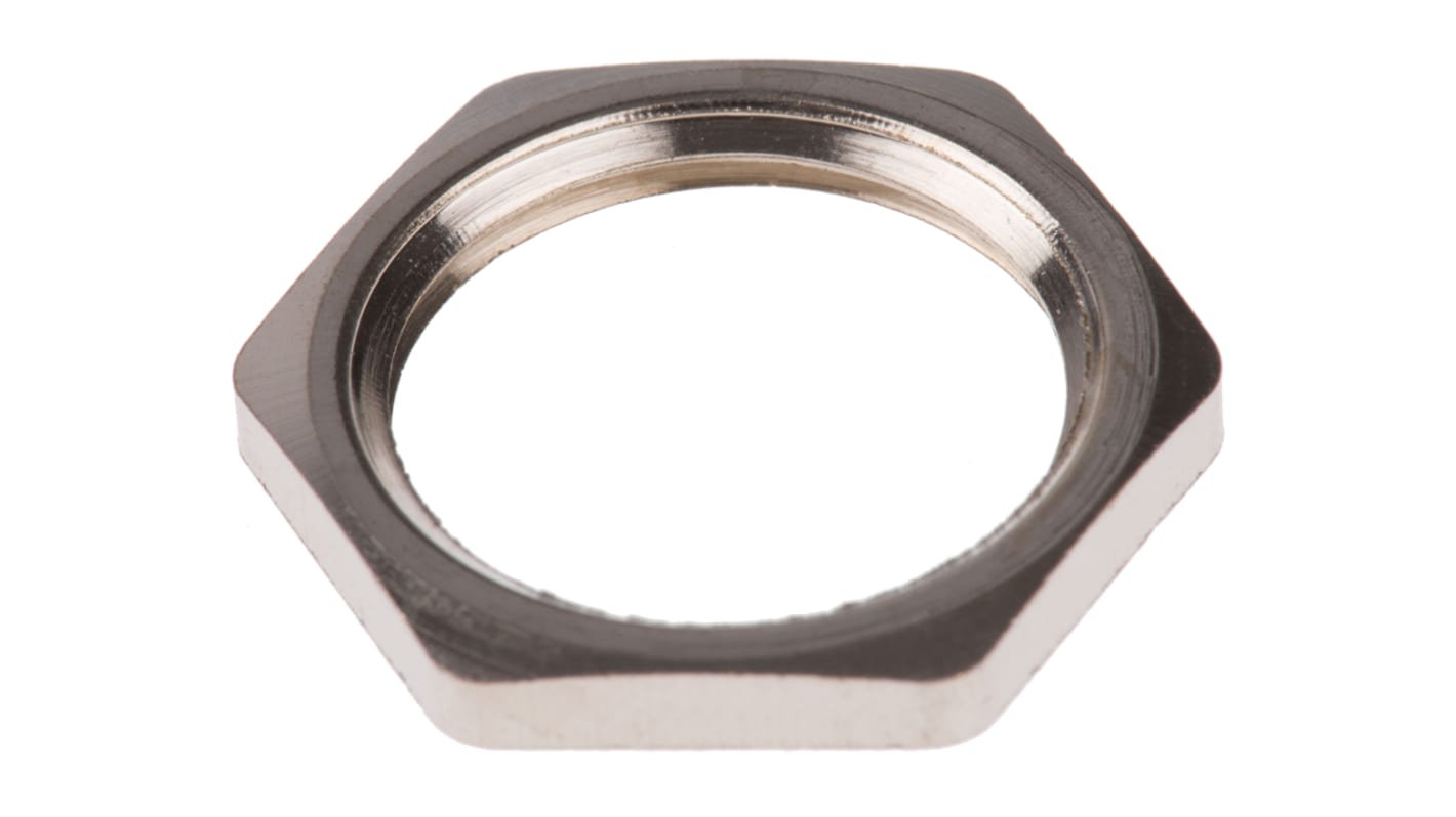 PMA Nickel Nickel Plated Brass Cable Gland Locknut, M20 Thread
