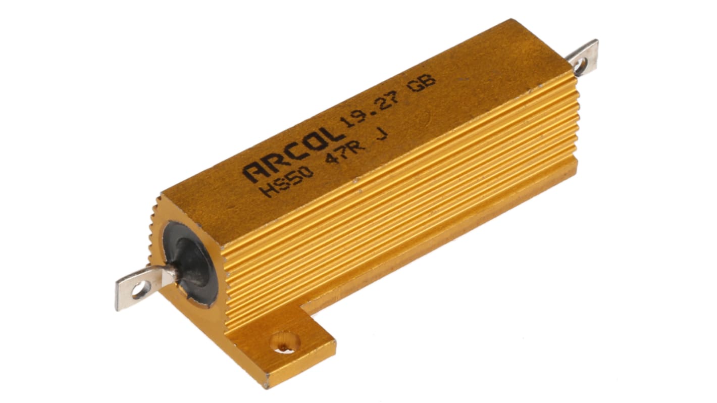 Arcol, 47Ω 50W Wire Wound Chassis Mount Resistor HS50 47R J ±5%