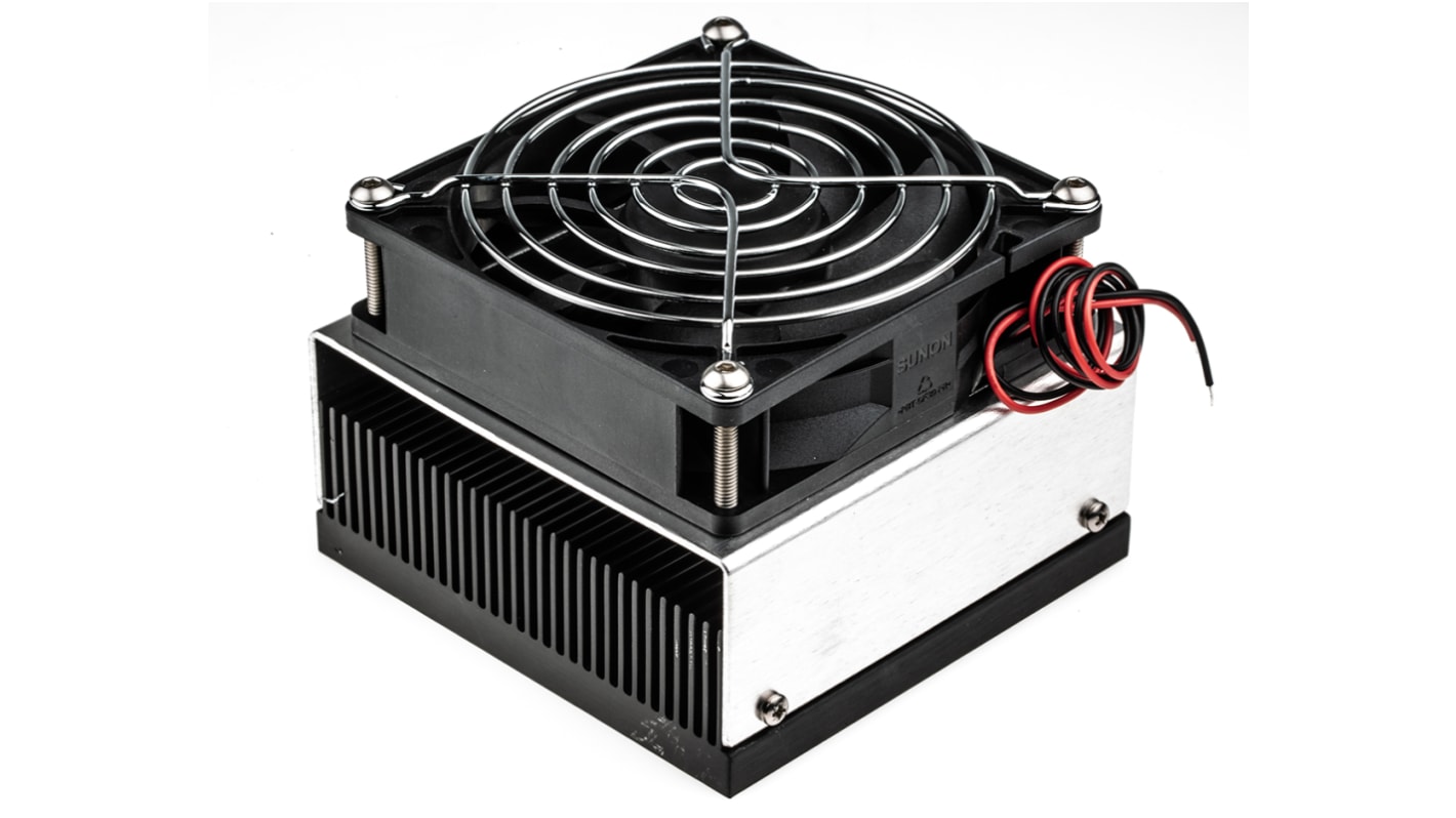 Thermo Electric Devices 电子散热器, 铝制, 100 x 101.6 x 77mm, 0.16K/W, 黑色