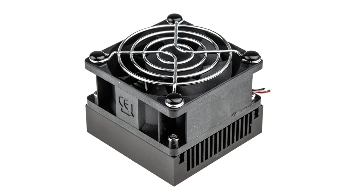 Thermo Electric Devices 电子散热器, 铝制, 60 x 60 x 47mm, 0.5K/W, 黑色