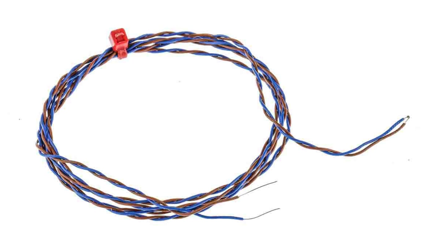 RS PRO Type K Exposed Junction Thermocouple 1m Length, 1/0.2mm Diameter → +250°C