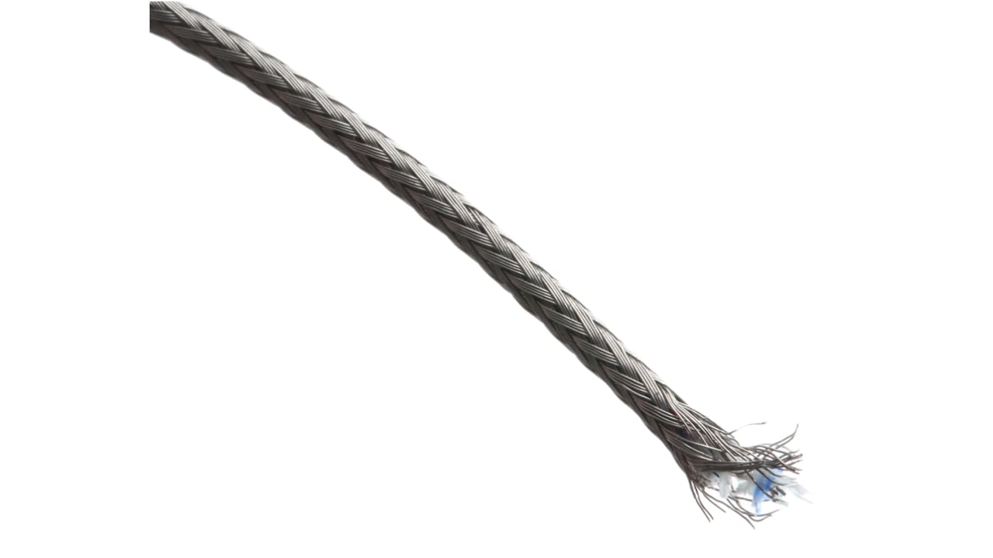 RS PRO Type K Thermocouple Cable/Wire, 10m, Unscreened, Glass Fibre Insulation, +350°C Max, 7/0.2mm
