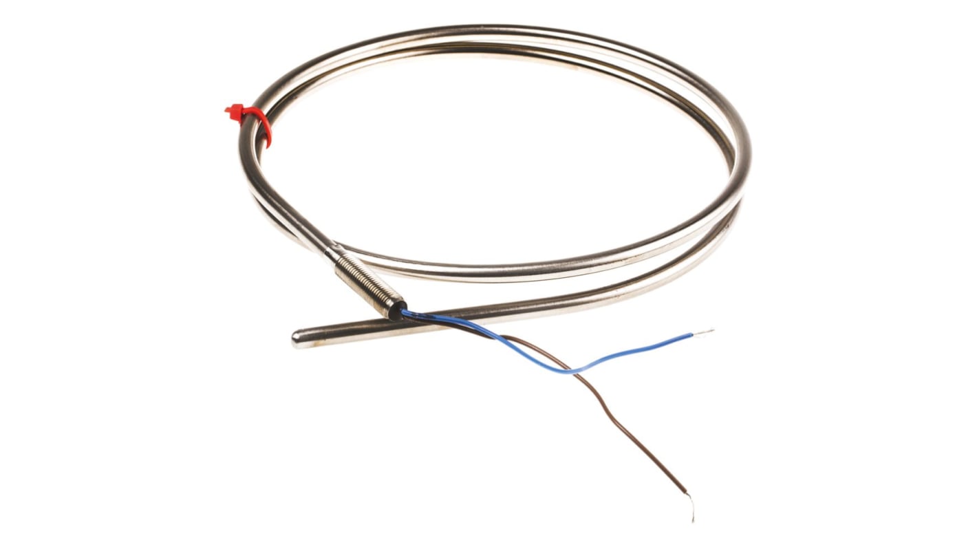 RS PRO Type K Thermocouple 1m Length, 6mm Diameter → +1100°C