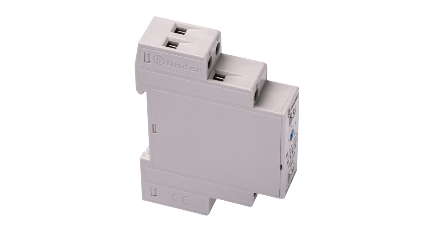 Finder 80 Series Series DIN Rail Mount Timer Relay, 24 → 240V ac/dc, 1-Contact, 0.1 → 20 min, 0.1